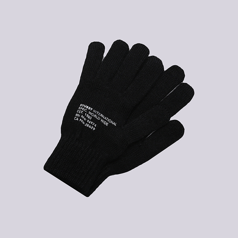 Перчатки Stussy Printed Mil Spec Gloves (138614-black)  - цена, описание, фото 1